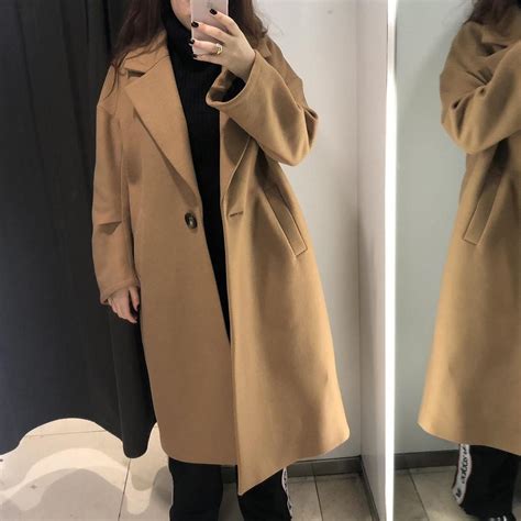 zara oversized coat with wool